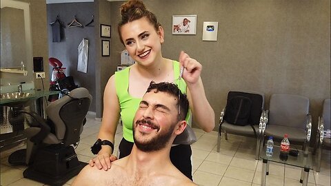 💈INSTANT SLEEP w⁄ LADY BARBER's ASMR FACE & SCALP & BACK MASSAGE ¦ DEEP SOUNDS