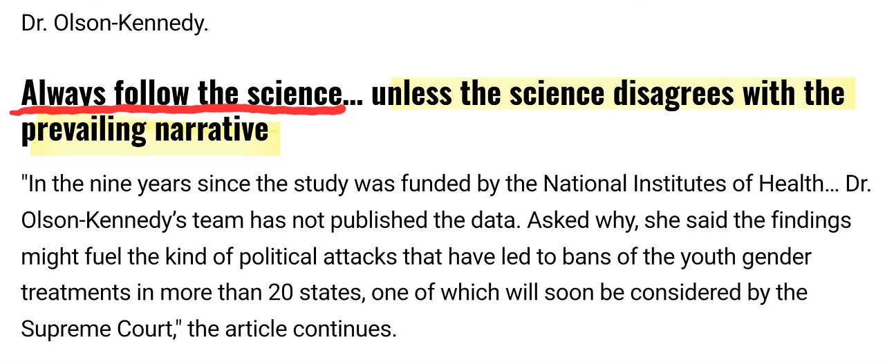 2015 NIH FUNDED Puberty Blocker Study Data Being WITHHELD!!