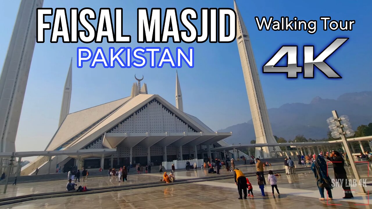 Faisal Masjid in Pakistan Islamabad 2024 | Sky Lab 4K