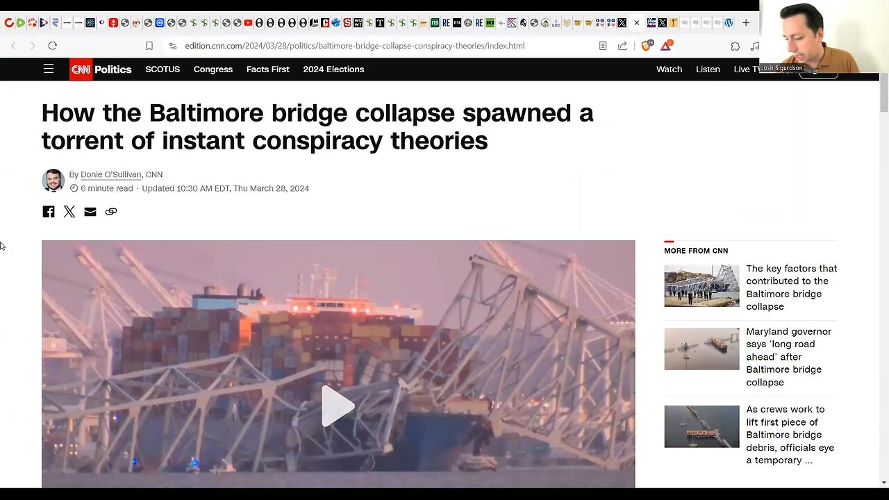 BREAKING ANOTHER BARGE HITS A BRIDGE! - False Flag Cyber Attacks Are Being Normalized!