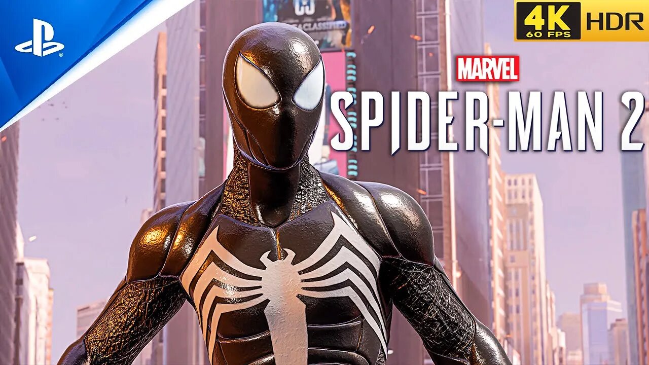 Spider-Man 2 Black Symbiote Suit (PC) 4K 60FPS HDR + Ray Tracing Mod Gameplay