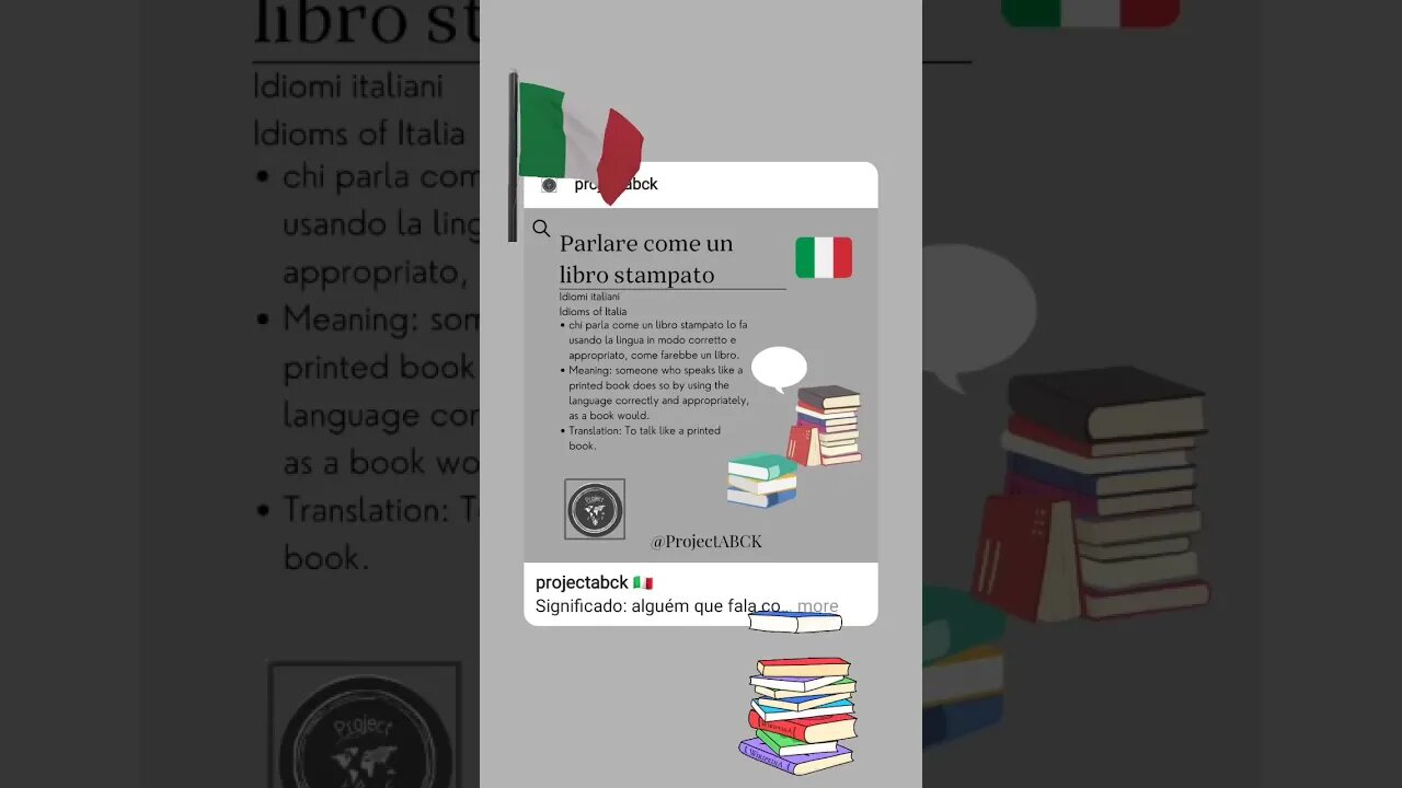 🇮🇹 Idioms of Italia/Idiomi italiani-Parlare come un libro stampato