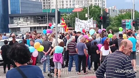 Macedonia Skopje Lisice protest urbana mafija 6.2023