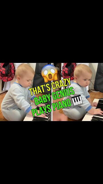That’s crazy! The baby genius plays piano like a Mozart 😱😂
