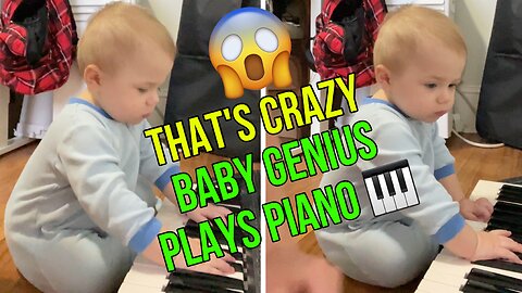 That’s crazy! The baby genius plays piano like a Mozart 😱😂