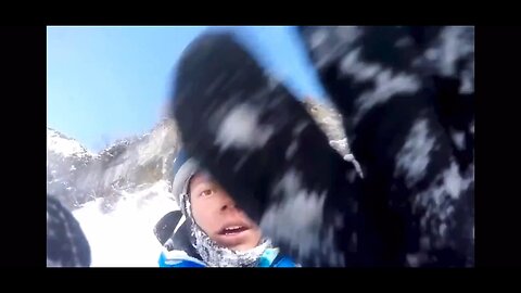 Watch This! Skier miraculously survives 150 Foot Cliff!