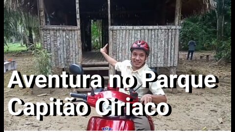 Aventura no parque com meus amigos