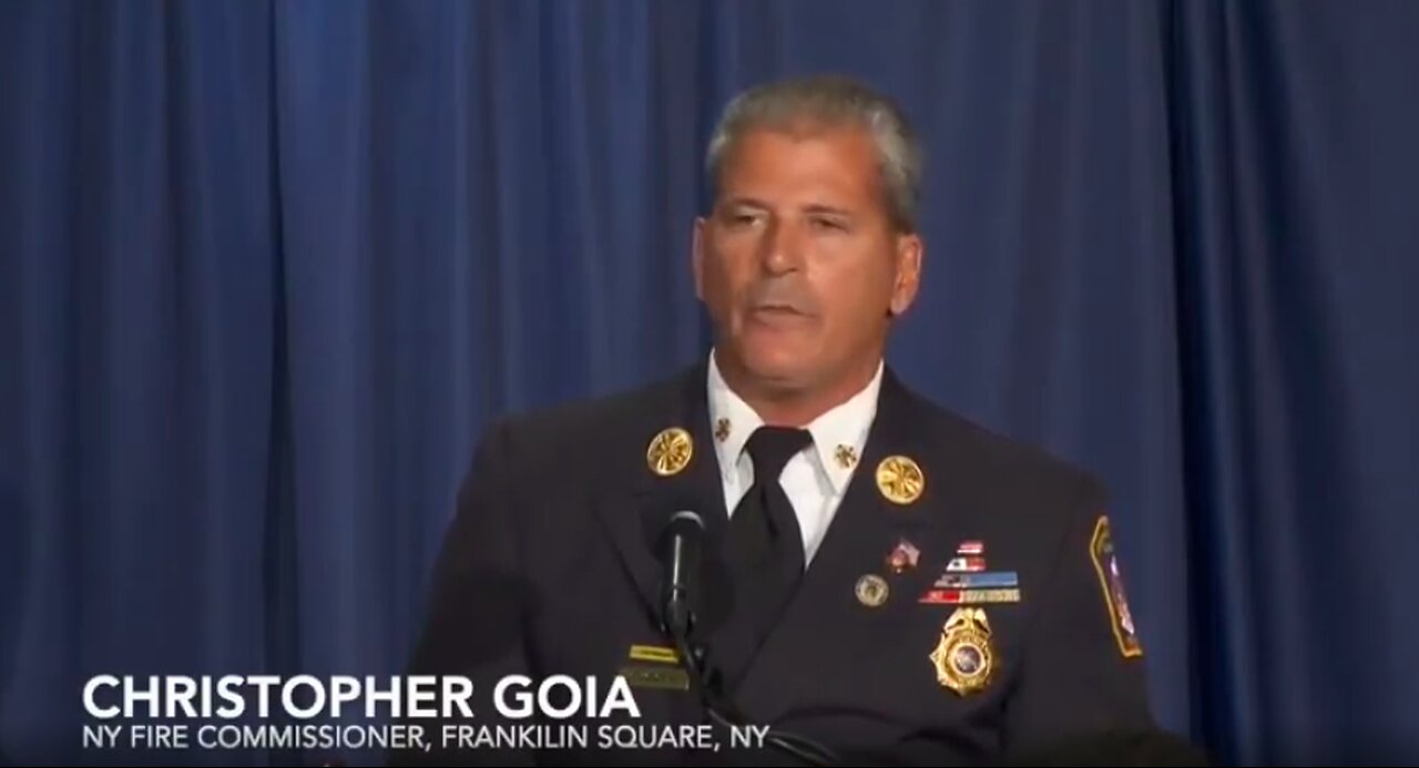 Frankiln Square Fire Commissioner Christopher Goia and Bob Mcilvaine on 9/11