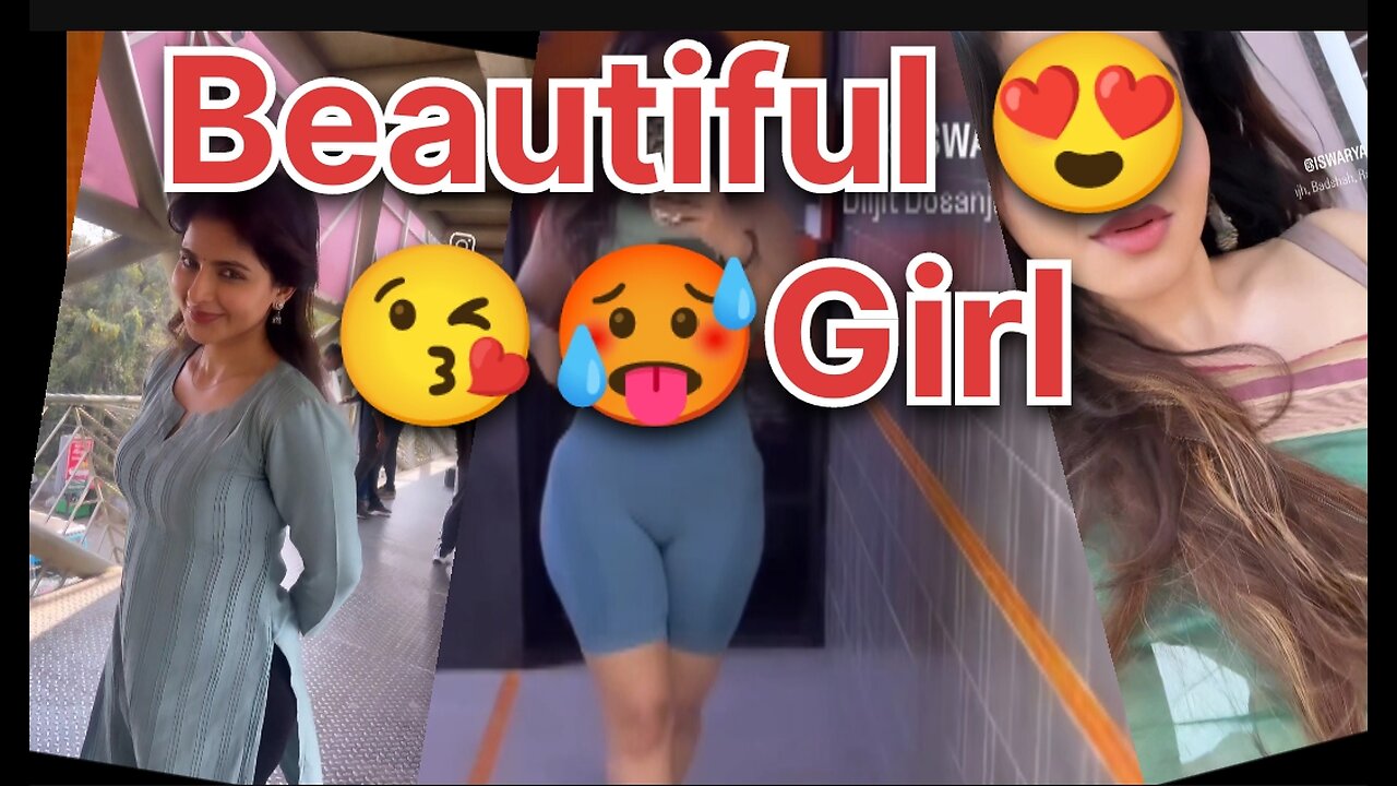 beautiful hot 🥵😘girl video | hot girl on both shorts and dress 🥻 👙 | hot videos| her cleavage🥵