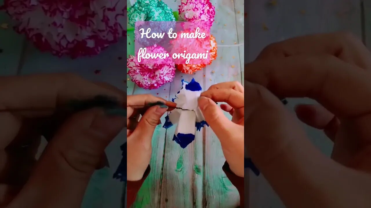 How to make flower origami, Cara membuat origami bunga #origami #origamicraft #origamitutorial #fyp