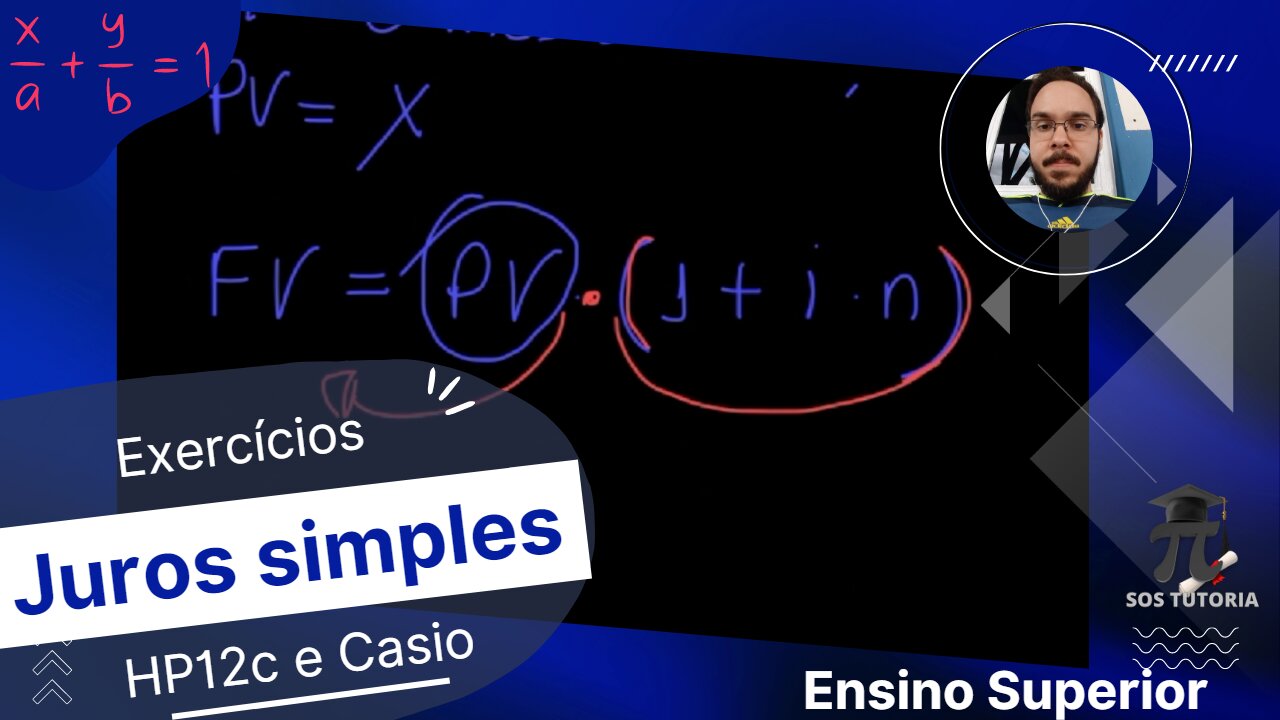 Juros simples - Valor presente de um empréstimo (HP12c e Cientifica)