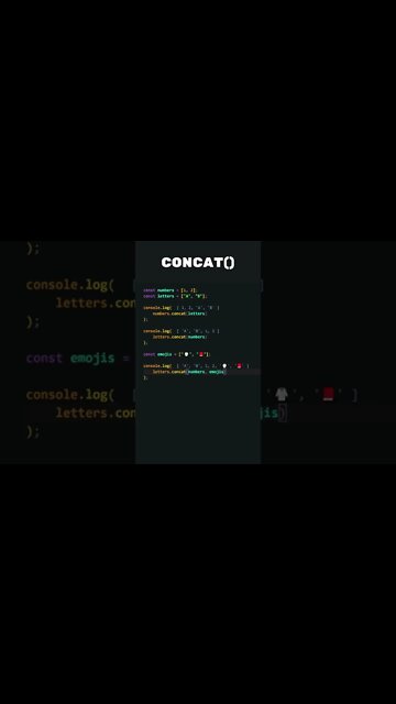 METODO CONCACT - #javascript #concat