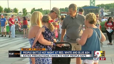 People battle heat at Red, White and Blue Ash