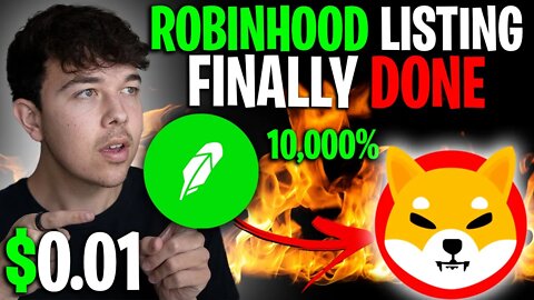 ROBINHOOD FINALLY REVEALS SHIBA INU COIN LISTING IS DONE 🔥 SHIB PRICE PREDICTION 🚨