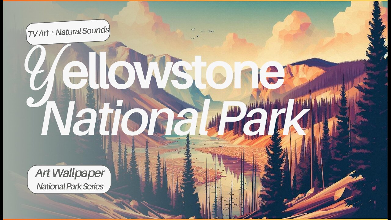 Yellowstone Vintage Postcard 4K: Retro Park Art for Samsung Frame TV | Geyser Sounds ASMR