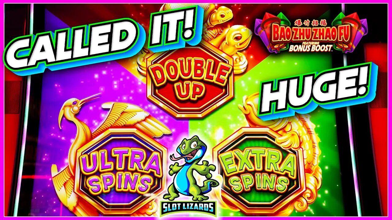 HUGE WIN BONUS! I WILLED IT AND BUMPED IT UP RIGHT! Bao Zhu Zhao Fu Blue Festival Slot