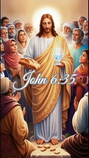 John 6:35 - Then Jesus declared, 'I am the bread of life. Whoever comes to me will never go hungry..
