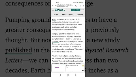 Climate Change the real reason?