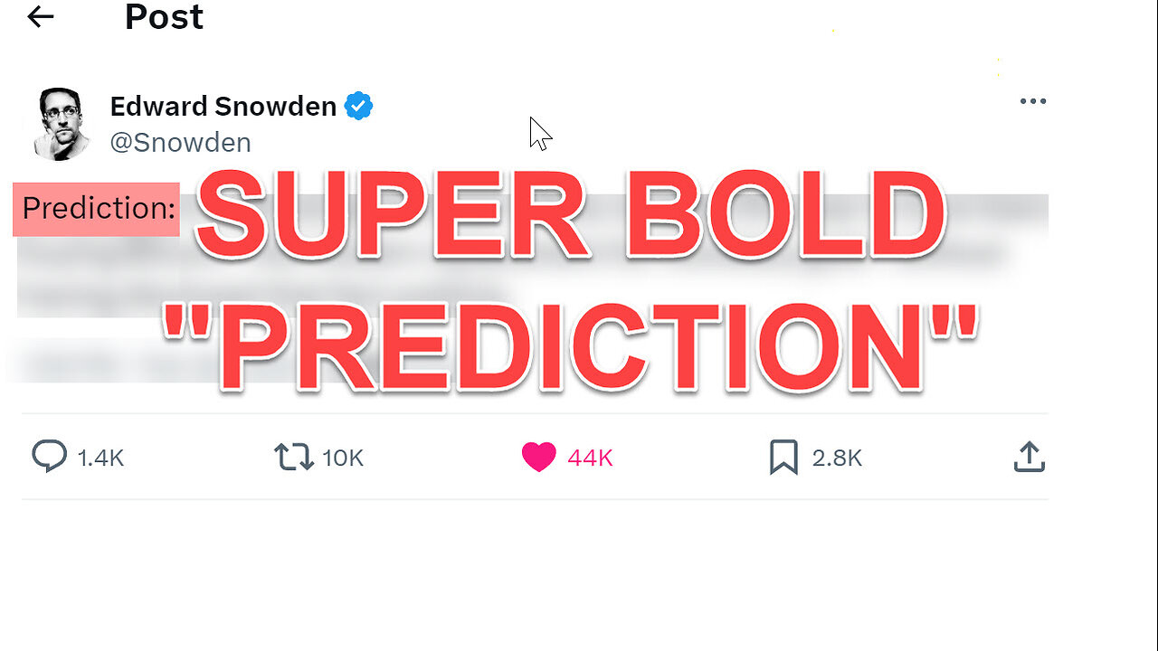 Did Edward Snowden Just Make this CRAZY PREDICTION for BITCOIN?!