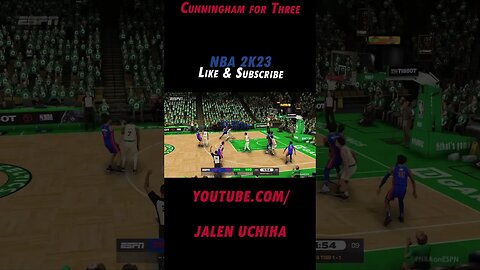 Cunningham for Three #2023 #nba #2k23 #cade cunningham #jalen uchiha #shorts