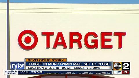 Mondawmin Mall Target closes it doors in February