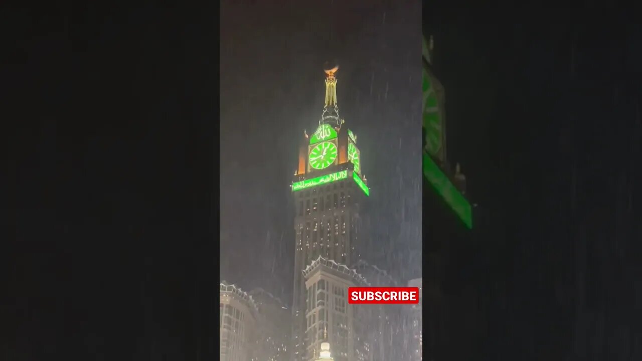 Raining in Makkah #makkah #makkahlive #rain #shorts #ytshorts @Salman Kazi