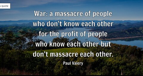 Why continue to Fight against this WAR when THE VERY ONES BEING ATTACKED DO NOTHING!!!