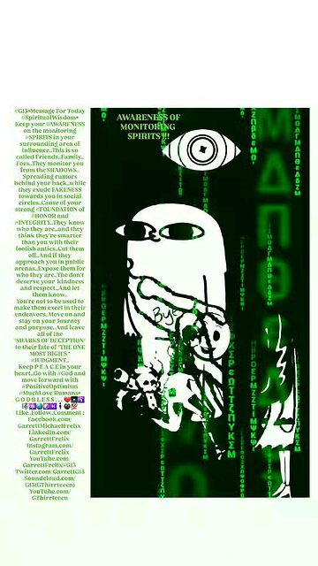 ▪︎AWARENESS OF MONITORING SPIRITS ▪︎