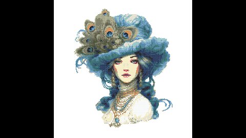 VICTORIAN PEACOCK LADY Cross Stitch Pattern by Welovit Cross Stitch | welovit.net | #welovit
