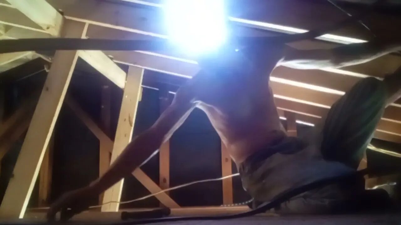 Yeet Learning Electrical Work Running Wires In 110° Attic Interrupted By Now Dead Spiders Get It In
