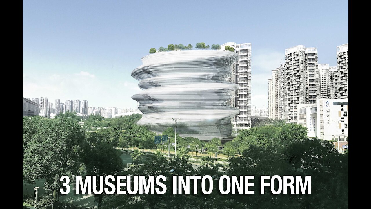 3 Museums become One form - Archlay made from Idea of Chinese Pottery