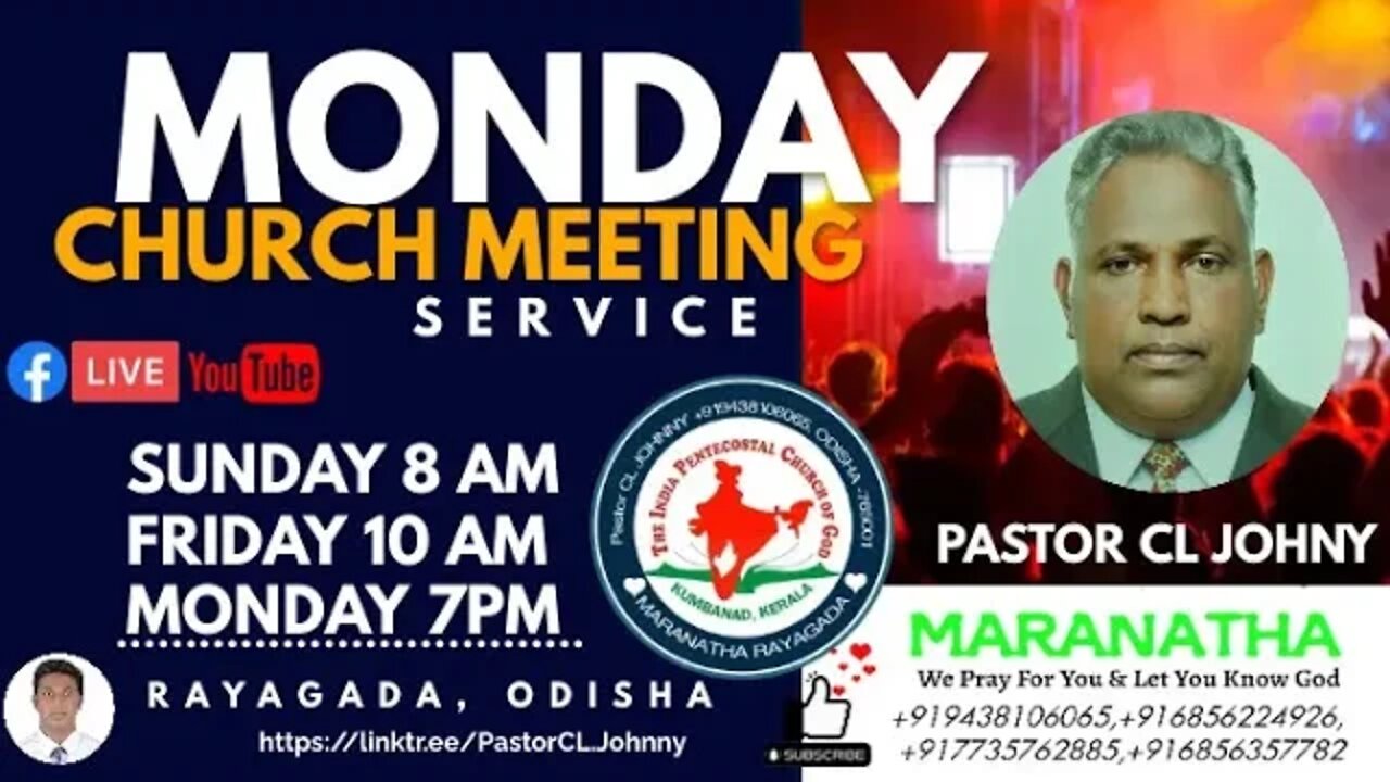 Bible Sermon by Pastor CL Johny on 26 September 2022