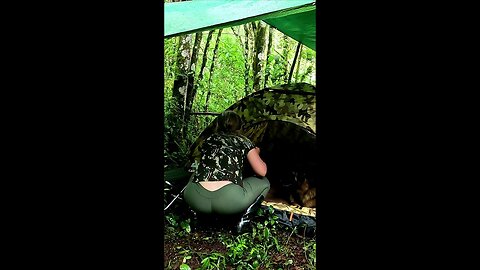 Camping in The RAIN With My Dog