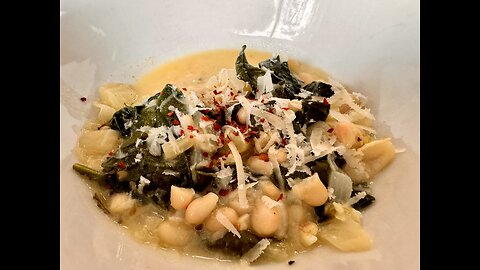 Healthy Comfort! Braised White Beans & Greens with Parmesan – So Cozy & Nutritious! #nytcooking