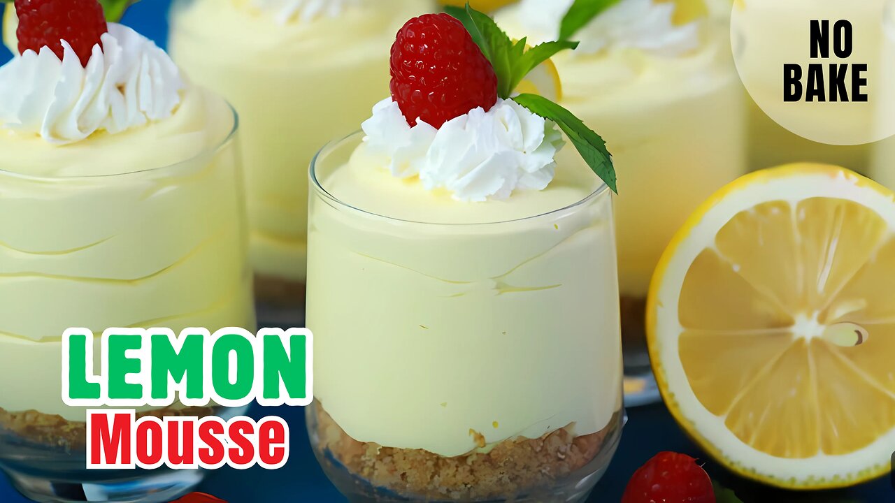 🍋 Lemon Mousse | NO Bake | Easy and Delicious Recipe