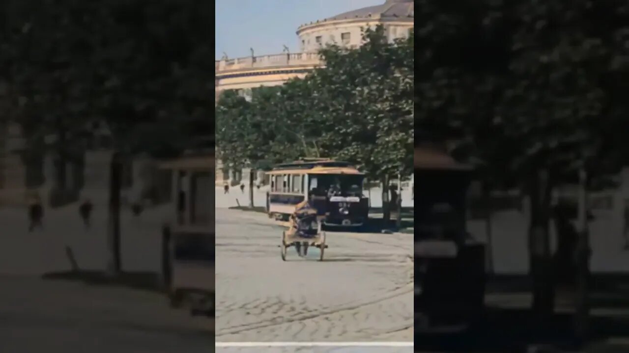 Time machine Austria 1906 improved with AI technology. 4k 60fps
