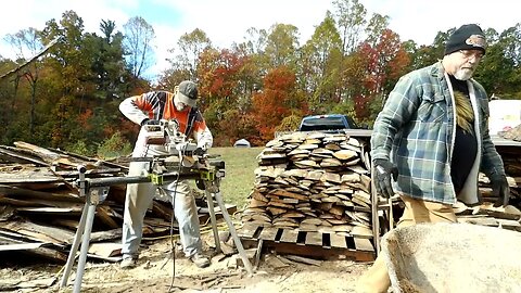 We are working on more wood today at the Homestead.