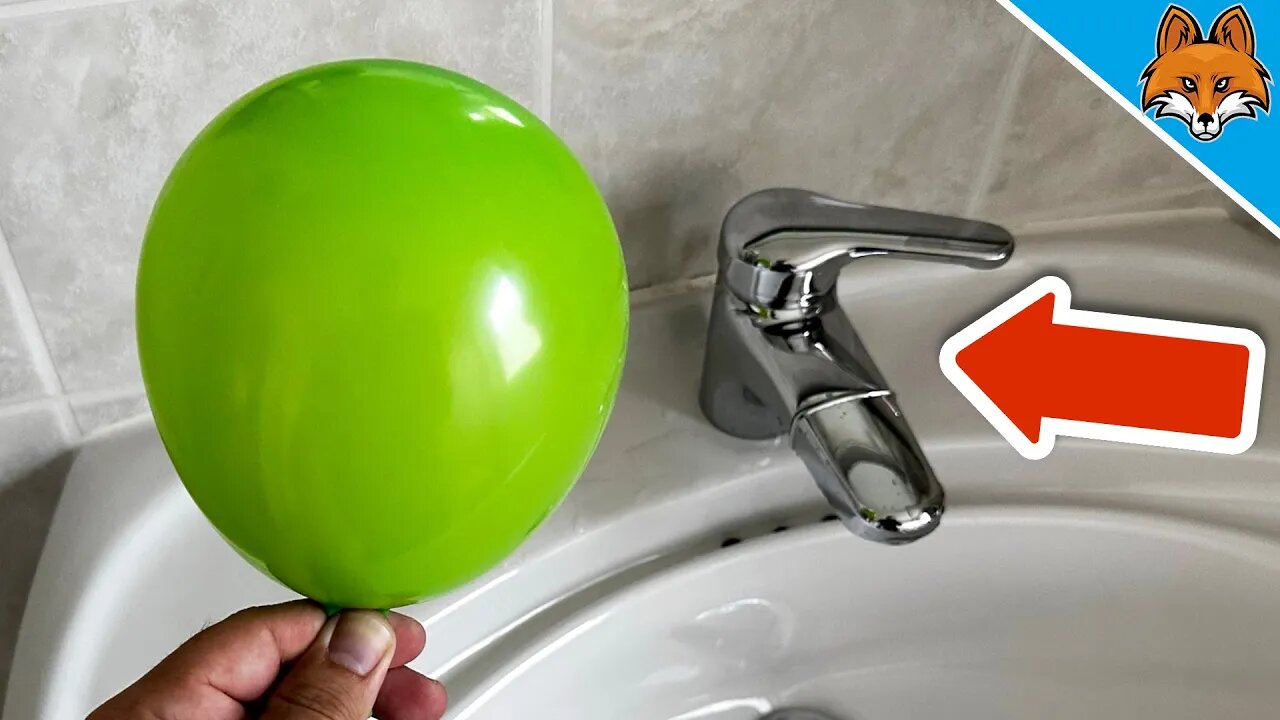 Wrap 1 BALLOON around the TAP and WATCH WHAT HAPPENS💥(surprise)🤯