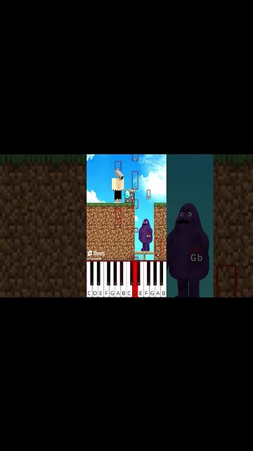 Banban rescues Grimace Shake (@BabySchool.) - Octave Piano Tutorial