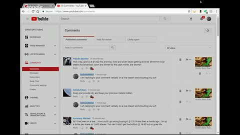 Tuesday Live Comment Review & Gold Rally