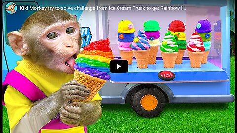 19 KiKi Monkey Colorful Ice Cream