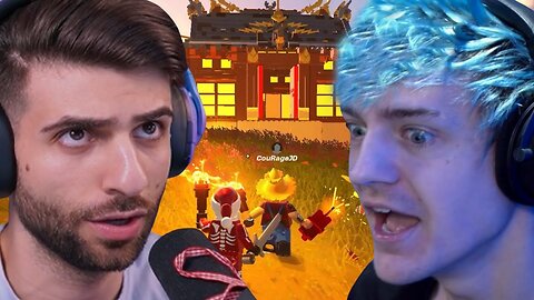 SypherPK & CourageJD Started A WAR With Ninja & TimTheTatMan In Lego Fortnite!