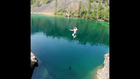 Would you do this? Subscribe for more! #vacation #river #adventure #travel #mountains #shorts #cliff