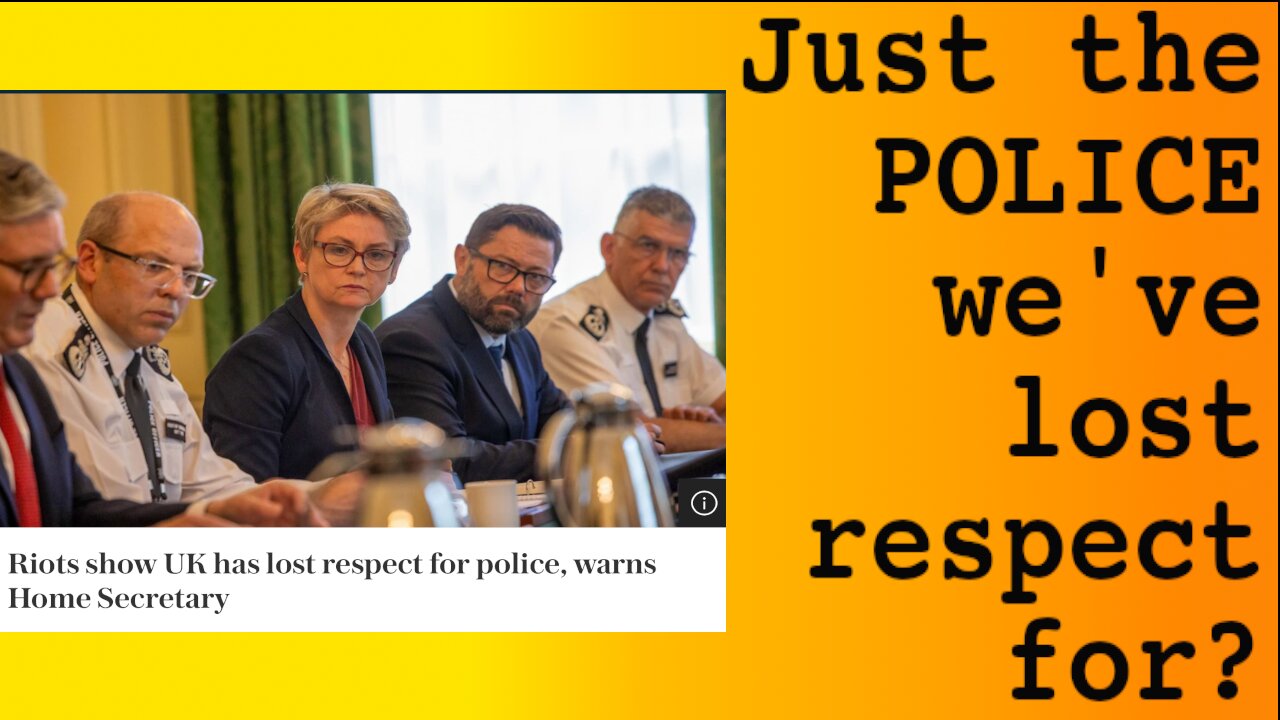 Yvette Cooper Thinks We Don’t Respect The Police Any More