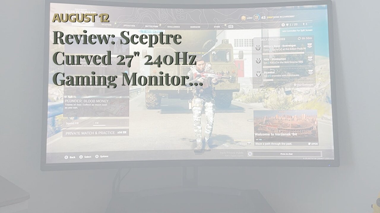 Review: Sceptre Curved 27" 240Hz Gaming Monitor 1920 x 1080p 1ms AMD FreeSync Premium, R1500 99...