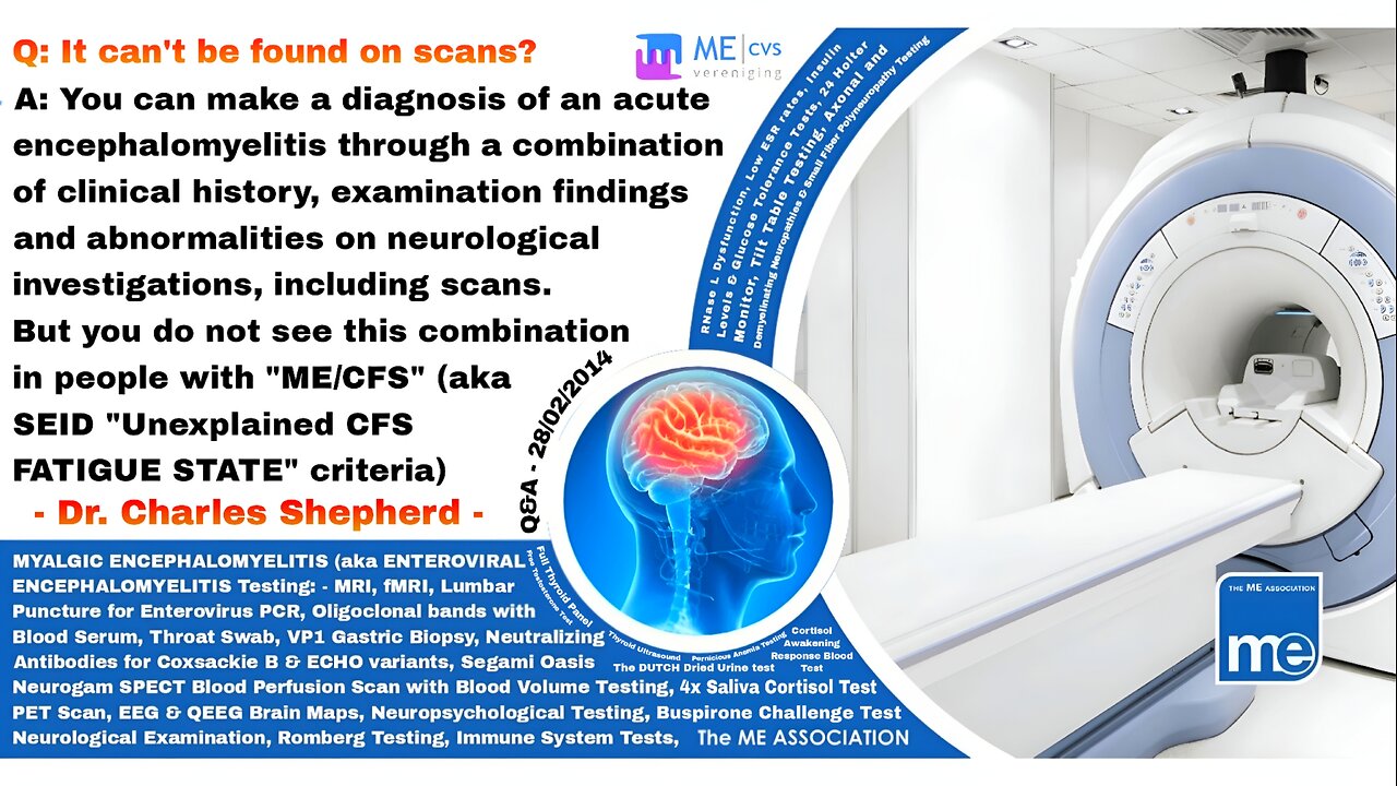 Dr. Charles Shepherd conflating "Chronic Fatigue Syndromes" of which he had a "Postviral Fatigue Syndrome" which followed "Herpes Zoster Encephalitis" with Myalgic Encephalomyelitis (M.E.) (aka Enteroviral Encephalomyelitis)
