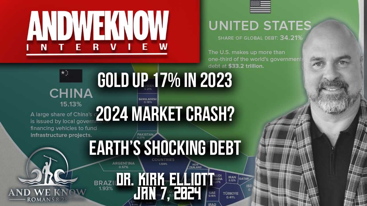 1.7.24: LT W/ DR. ELLIOTT: GOLD UP 17% IN 2023, SILVER UP 100% IN 3 YEARS, MARKET CRASH? JOBS, PRAY!