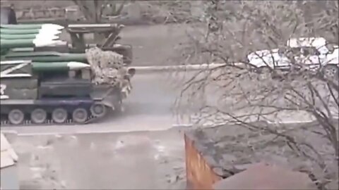 Russian Buk M1 Telar and Transloader in Berdyansk