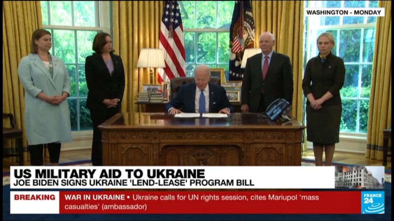 Us military AID to ukraine.joe biddeb signs