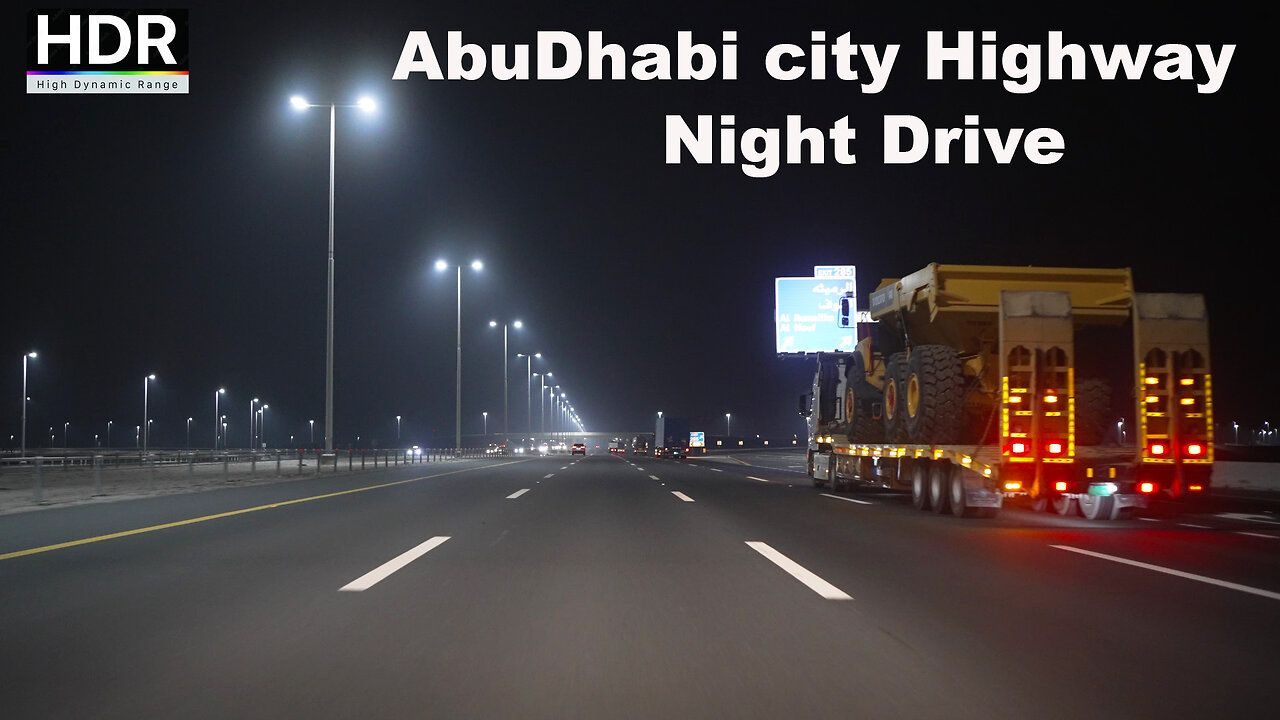 Abu Dhabi city Highway Night Drive